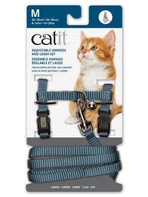 CAT IT HARNESS AND LEAD SET BLUE [SZ:MED]