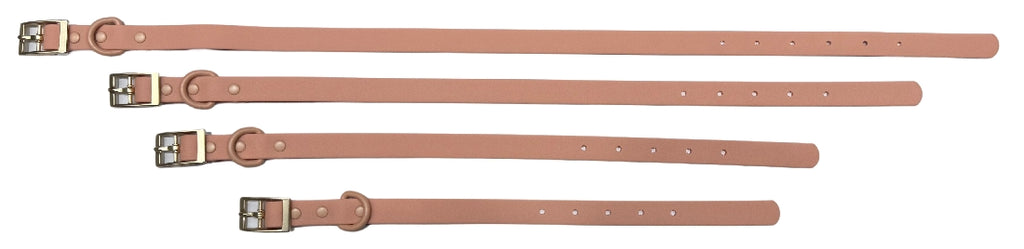 LOTTIE AND LOTUS WATERPROOF DOG COLLAR PALE PEACH [SZ:Extra Large]