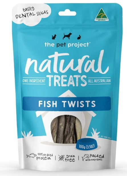 THE PET PROJECT FISH TWISTS 100G