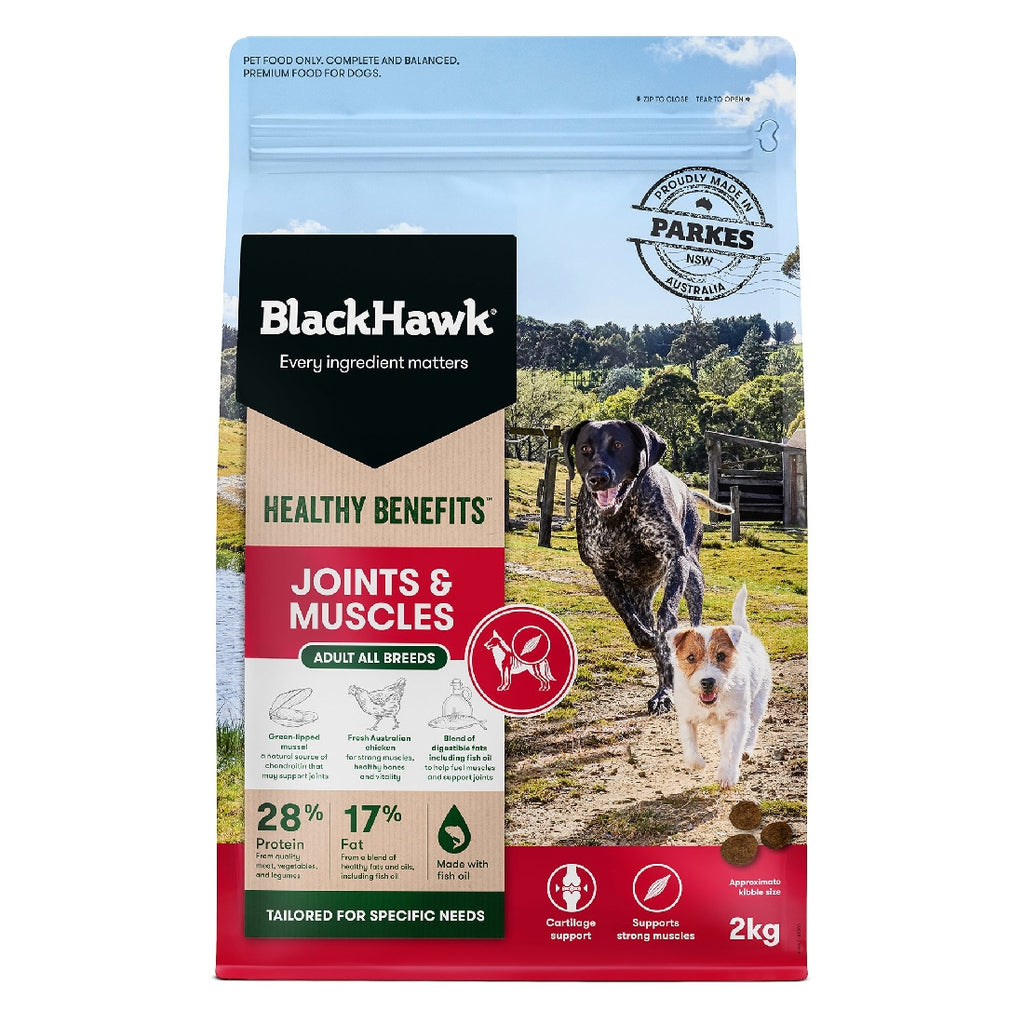 BLACK HAWK DOG HEALTHY BENEFITS JOINTS AND MUSCLES 2KG