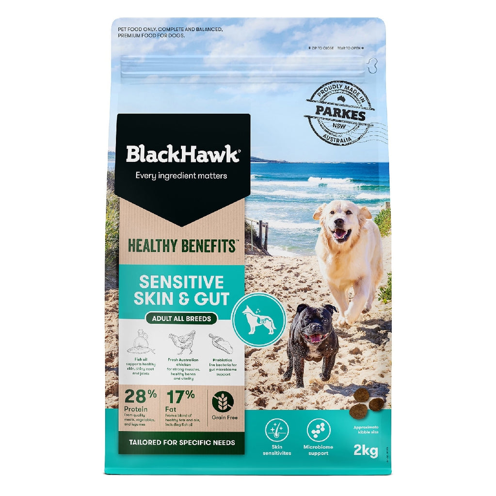 BLACK HAWK DOG HEALTHY BENEFITS SENSITIVE SKIN AND GUT 2KG