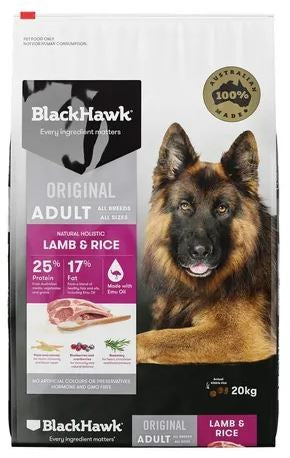 BLACK HAWK DOG LAMB AND RICE [WGT:20KG]
