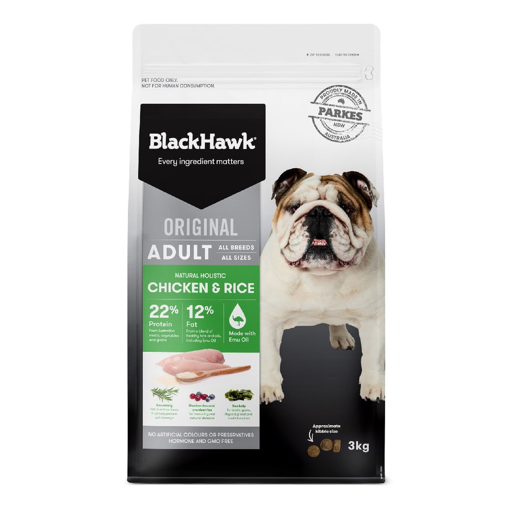 BLACK HAWK DOG CHICKEN AND RICE [WGT:3KG]