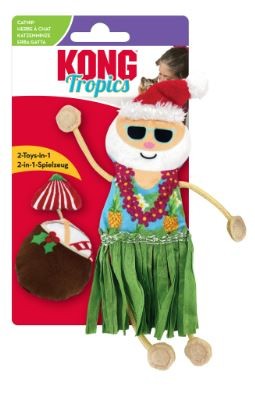 XMAS CAT TOY KONG HOLIDAY TROPICS SANTA 2PK 2022