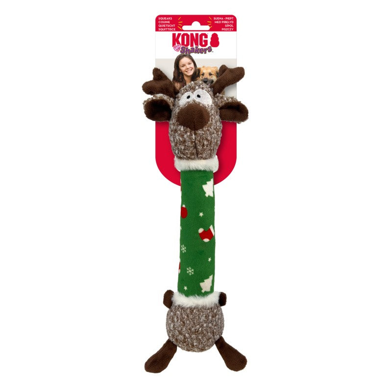 XMAS DOG TOY KONG HOILIDAY SHAKERS LUVS REINDEER MED 2023