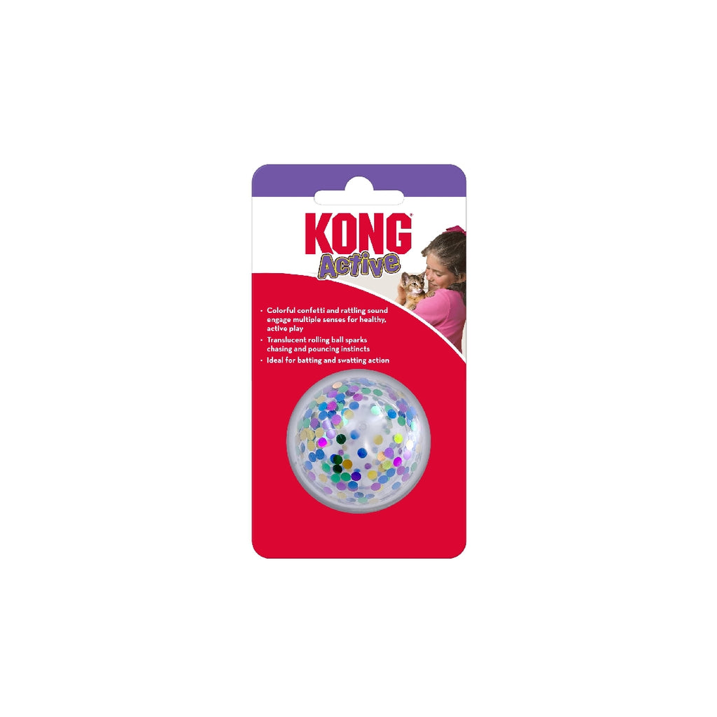 KONG ACTIVE CONFETTI BALL CAT TOY