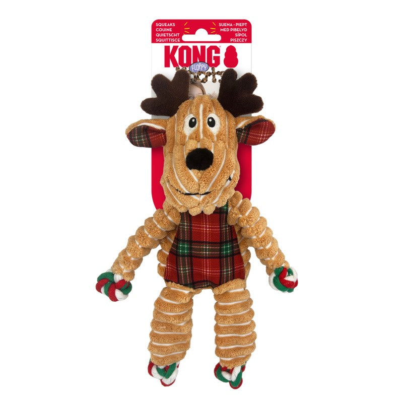 XMAS DOG TOY KONG FLOPPY KNOTS REINDEER SML/MED 2023