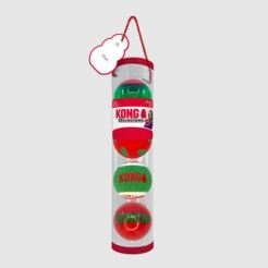 XMAS DOG TOY KONG OCCASION SIGN BALLS MED 4PK 2024