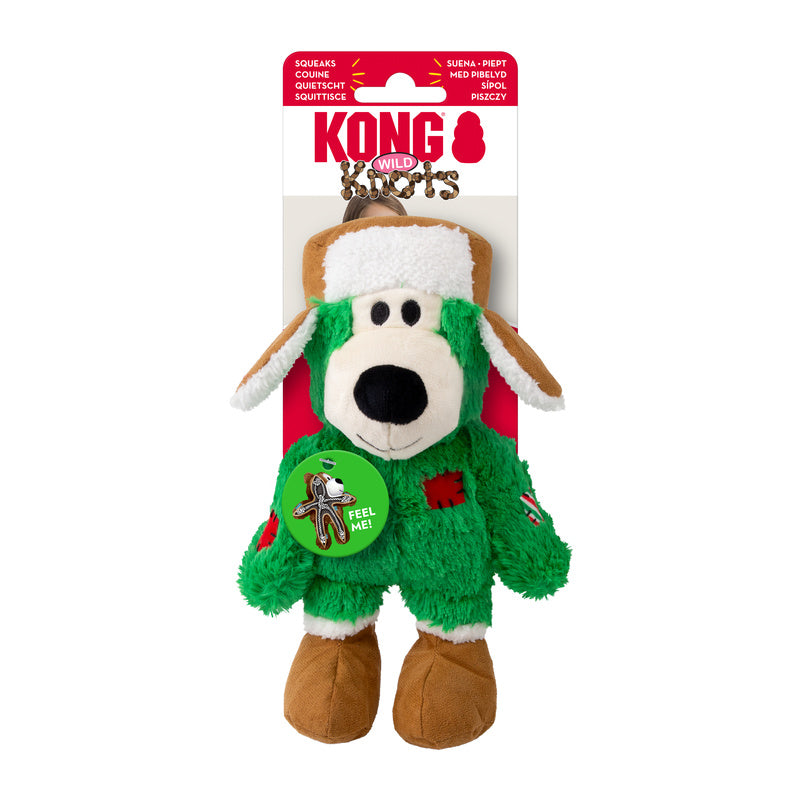 KONG XMAS HOLIDAY WILD KNOTS BEAR ASSORTED 2025 [SZ:SML/MED]