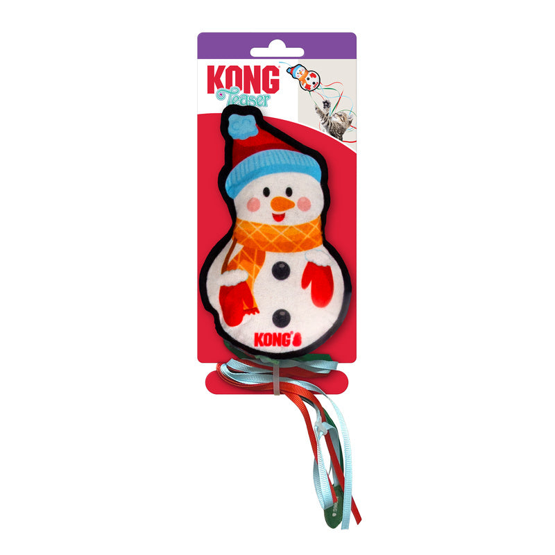 KONG XMAS HOLIDAY CAT TEASER WAND SNOWMAN 2025