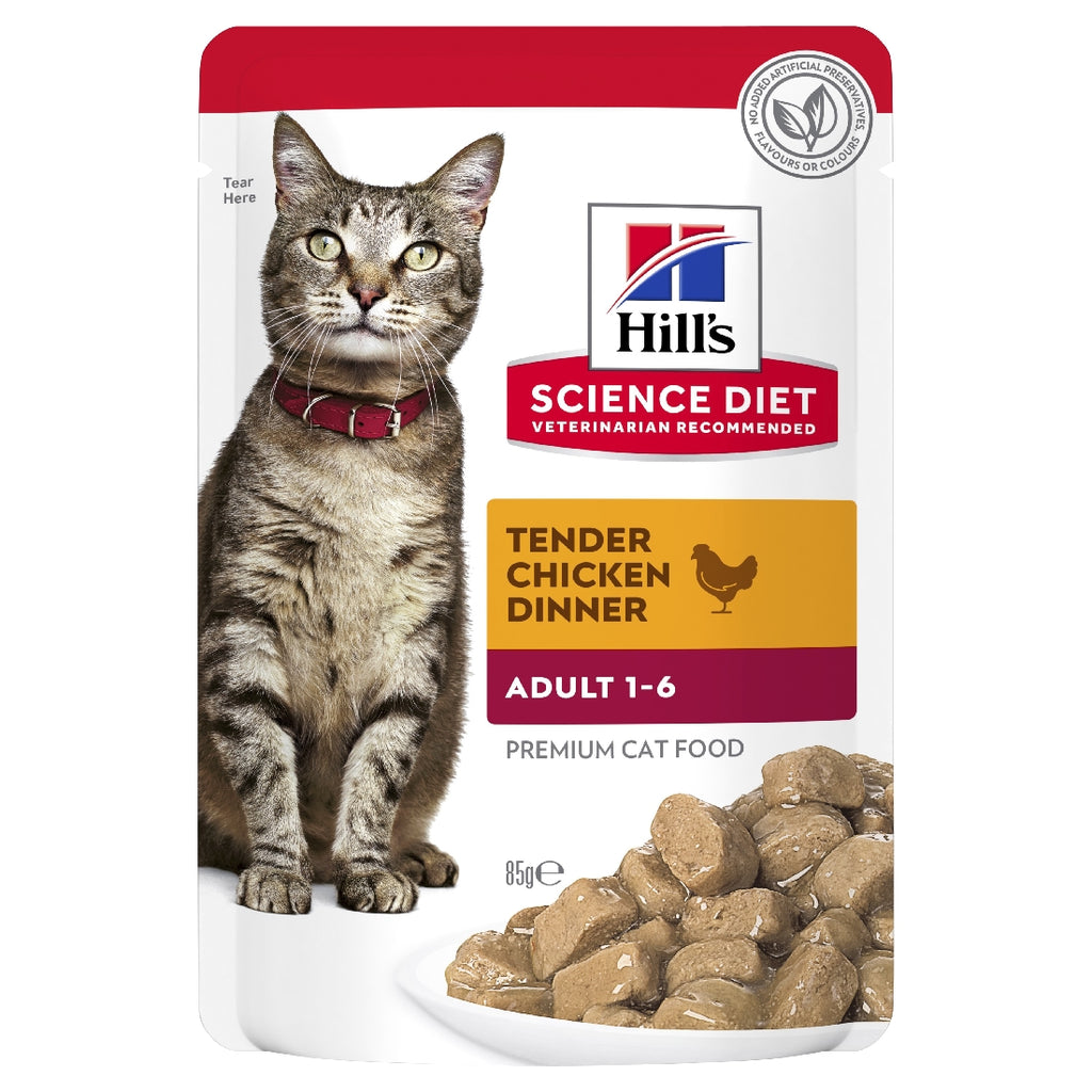 HILLS SCIENCE DIET SACHET ADULT OPTIMAL CARE TENDER CHICKEN 85G