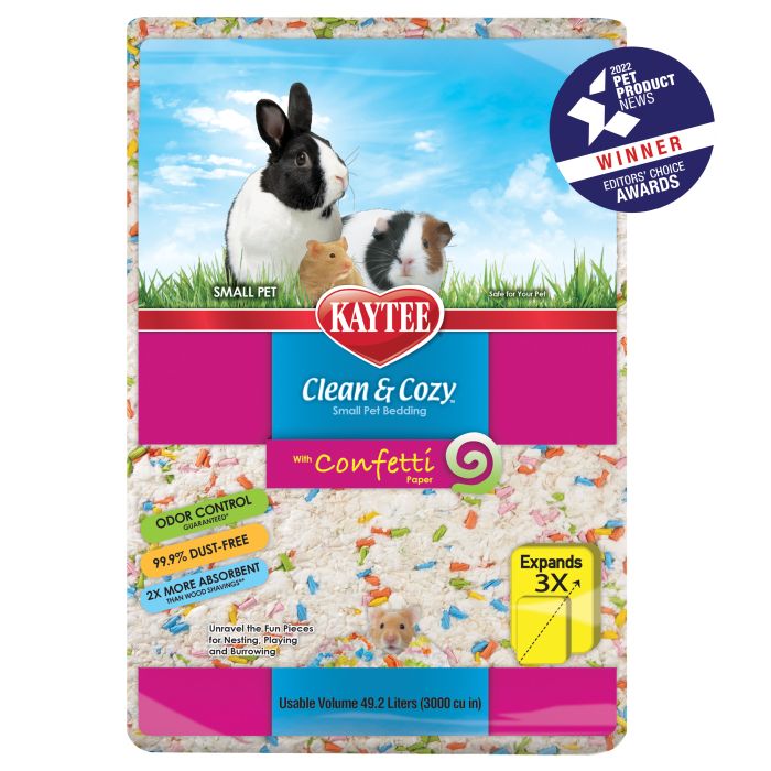 KAYTEE CLEAN AND COZY SMALL ANIMAL BEDDING CONFETTI [SZ:49.2L]