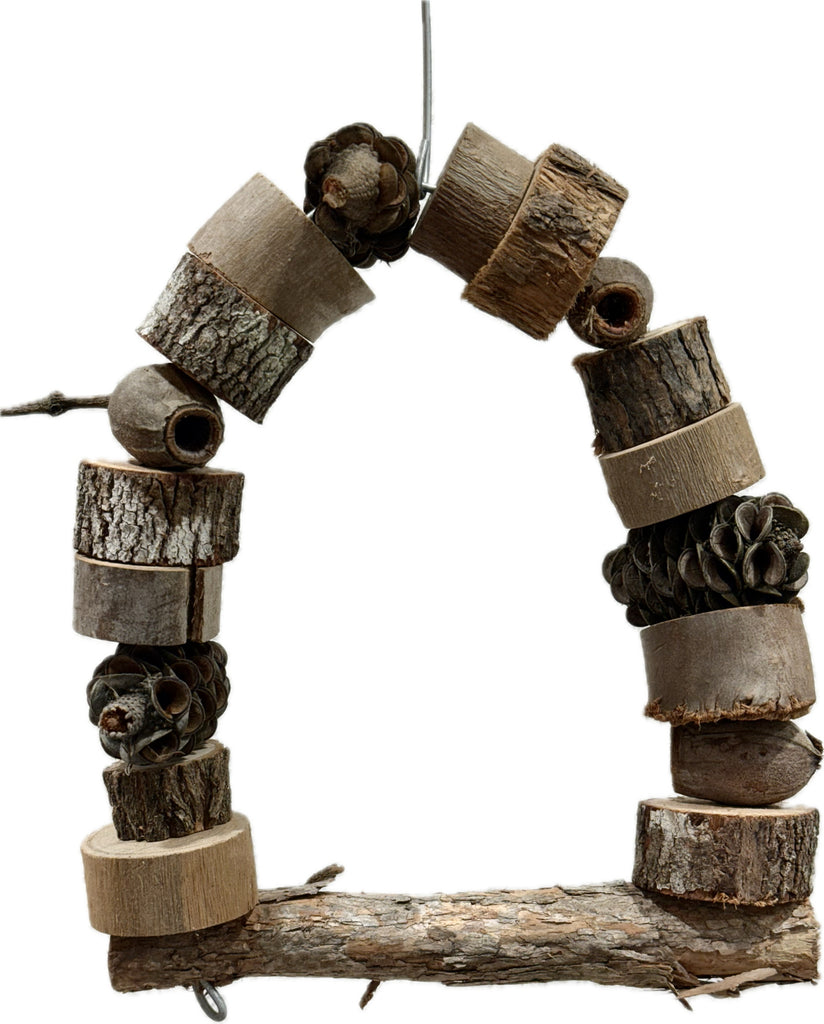 BIRD NERD NATURAL SWING BIRD TOY SML