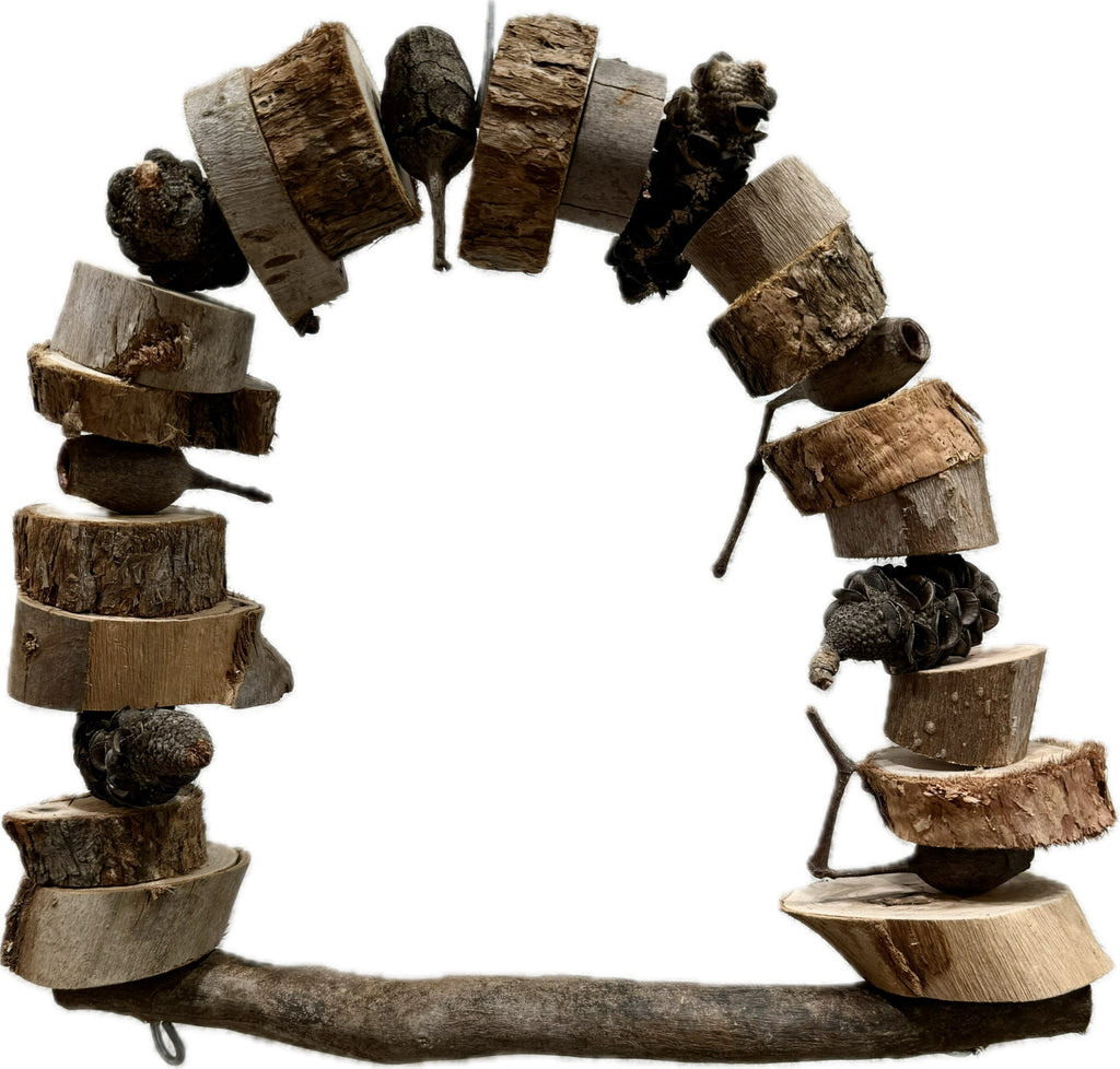 BIRD NERD NATURAL SWING BIRD TOY LARGE