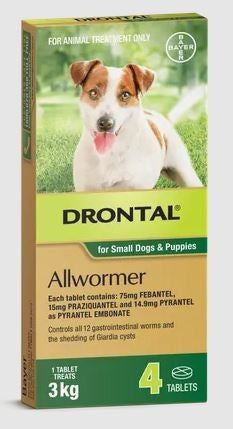 DRONTAL DOG 3KG SMALL 4PK