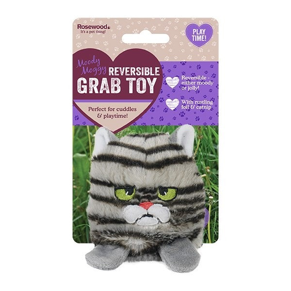 ROSEWOOD REVERSIBLE GRAB MOODY MOGGY CAT TOY