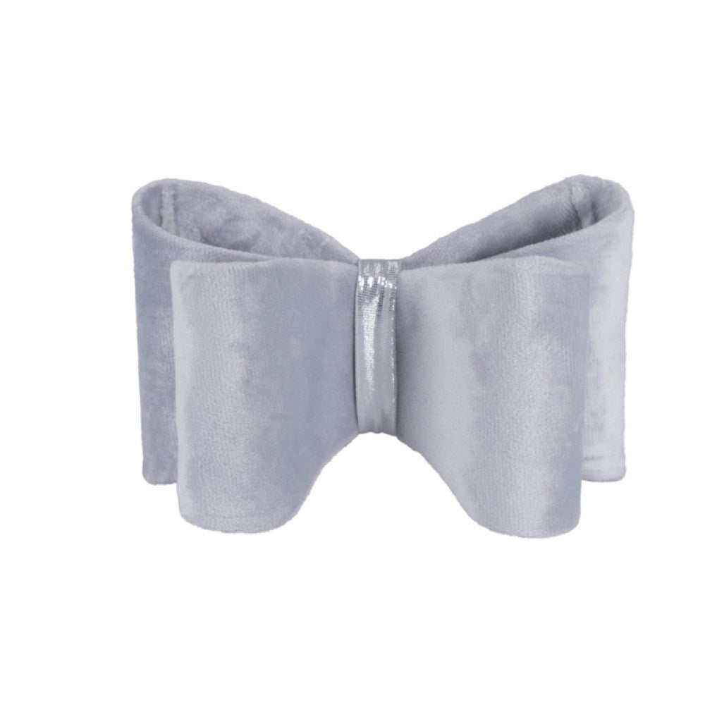WOLF AND TIGER XMAS SILVER VELVET BOW