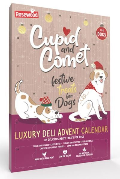 CUPID AND COMET XMAS FESTIVE CHRISTMAS ADVENT CALENDAR FOR DOGS