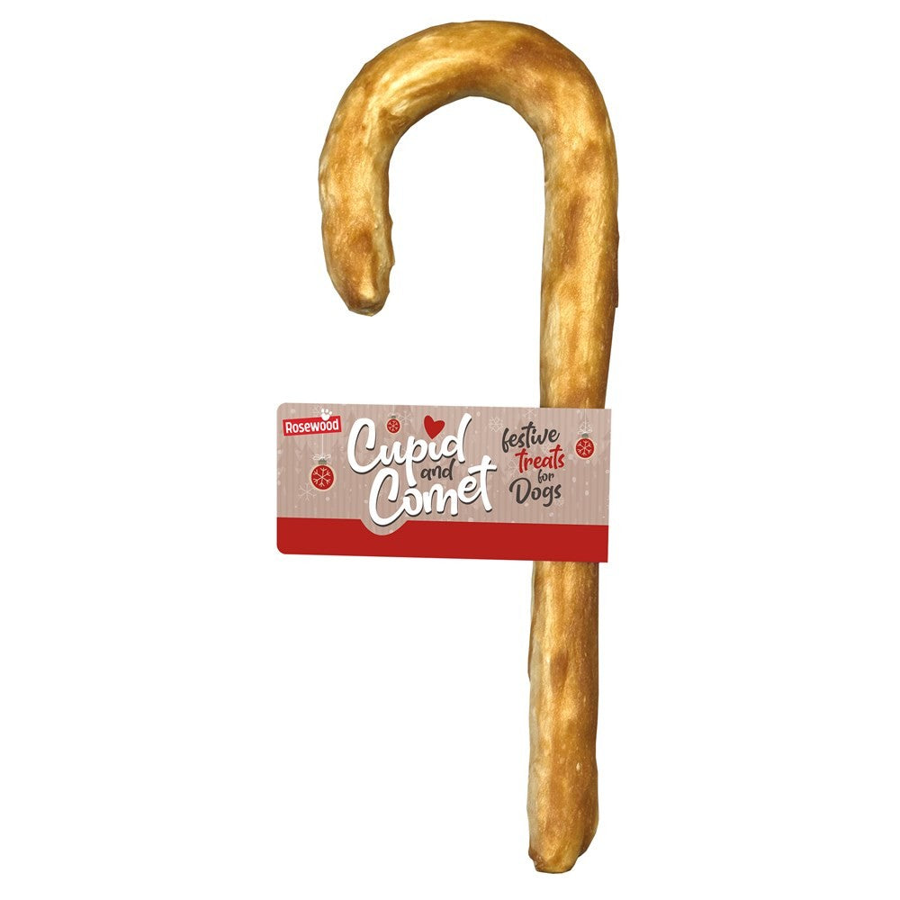 CUPID AND COMET XMAS COLLAGEN CANDY CANE DOG TREAT 80G