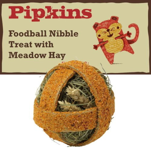 PIPKINS FOOTBALL NIBBLES SMALL ANIMAL TREAT 125G