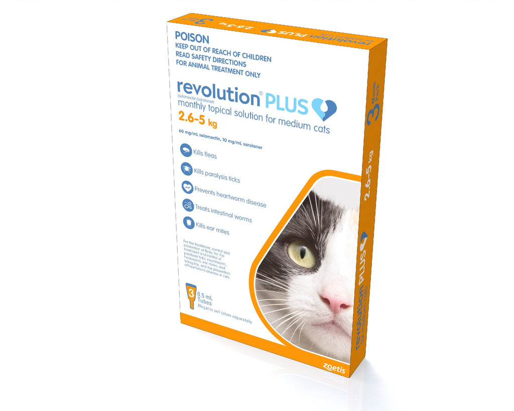 REVOLUTION PLUS CAT 2.5-5KG ORANGE [PKS:3]