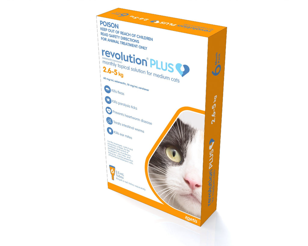 REVOLUTION PLUS CAT 2.5-5KG ORANGE [PKS:6]