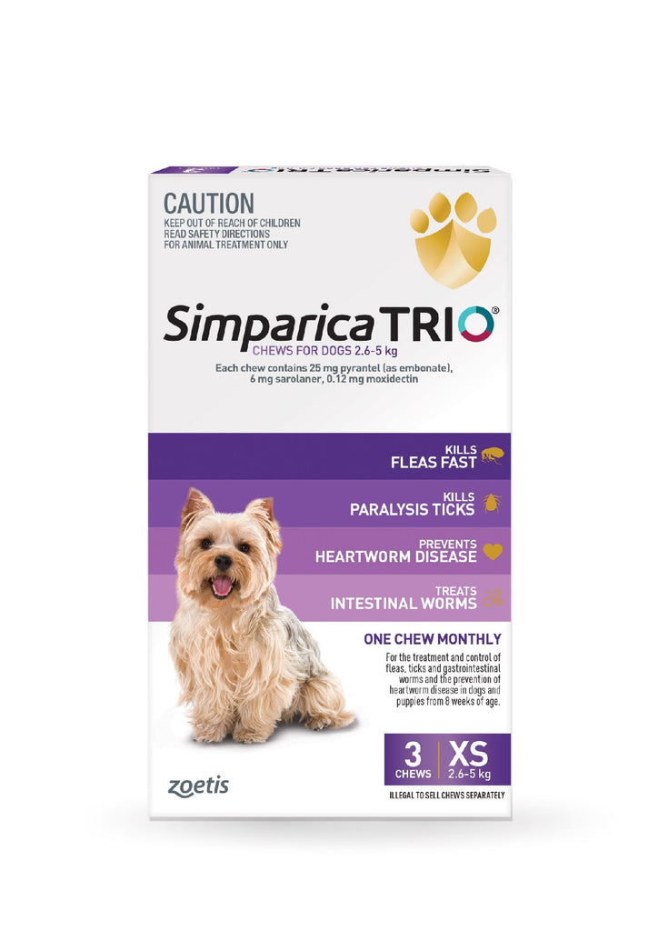 SIMPARICA TRIO 2.6-5KG (PURPLE) 3PK
