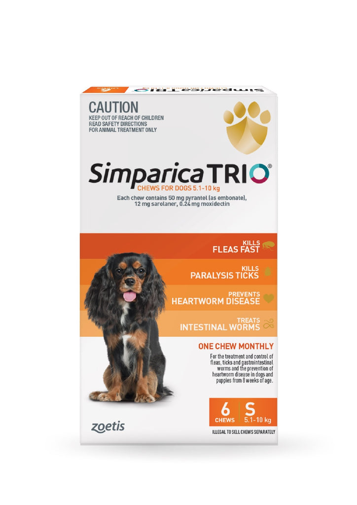 SIMPARICA TRIO 5.1-10KG (ORANGE) [PKS:6]