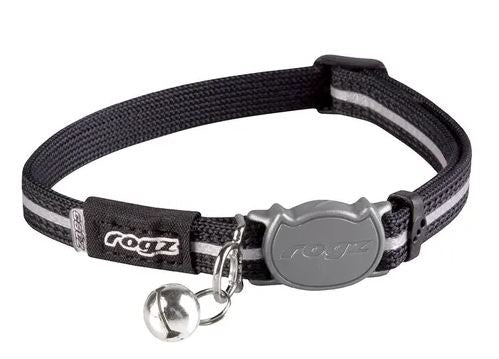 ROGZ CAT COLLAR ALLEYCAT BLACK [SZ:SML]