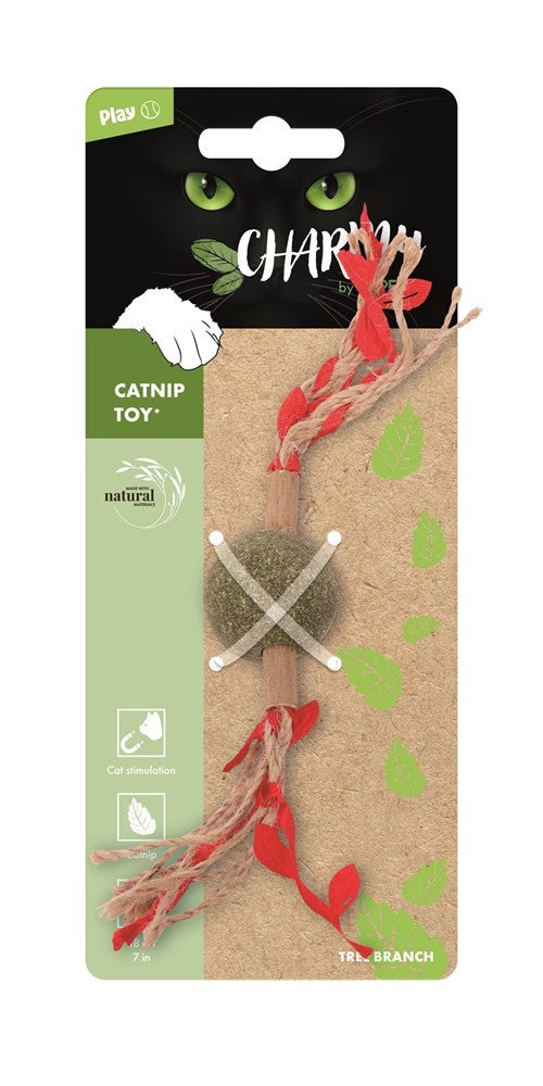 M-PETS CHARMY CATNIP TREE BRANCH RED