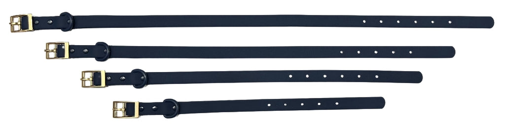 LOTTIE AND LOTUS WATERPROOF DOG COLLAR NAVY BLUE [SZ:Large]