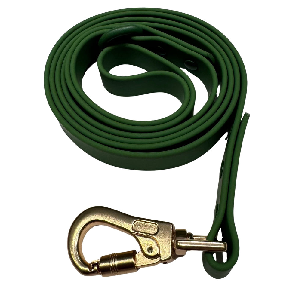 LOTTIE AND LOTUS WATERPROOF DOG LEAD [CLR:EUCALYPTUS GREEN]