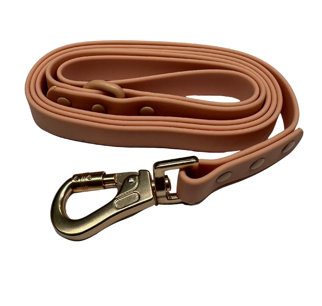 LOTTIE AND LOTUS WATERPROOF DOG LEAD [CLR:PALE PEACH]