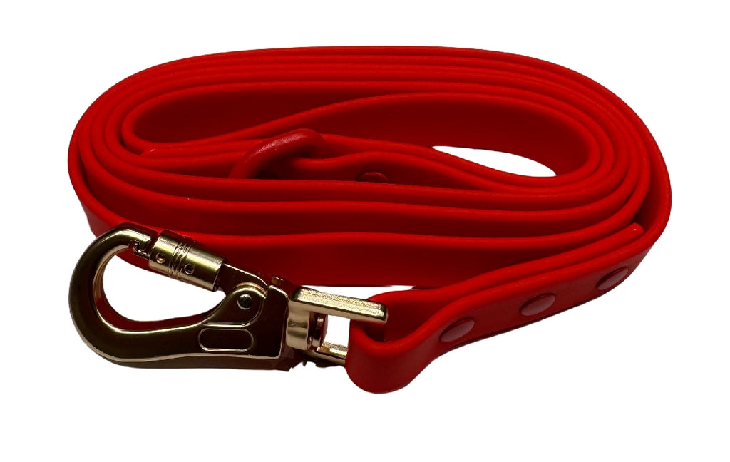 LOTTIE AND LOTUS WATERPROOF DOG LEAD [CLR:FIRE TRUCK RED]