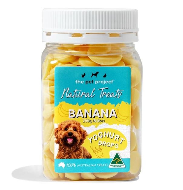 THE PET PROJECT YOGHURT DROPS BANANA 250G