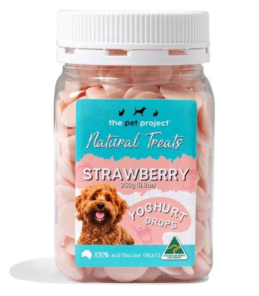 THE PET PROJECT YOGHURT DROPS STRAWBERRY 250G