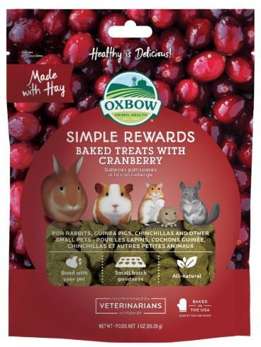 OXBOW SIMPLE REWARDS BAKED TREATS WITH CRANBERRY 85G