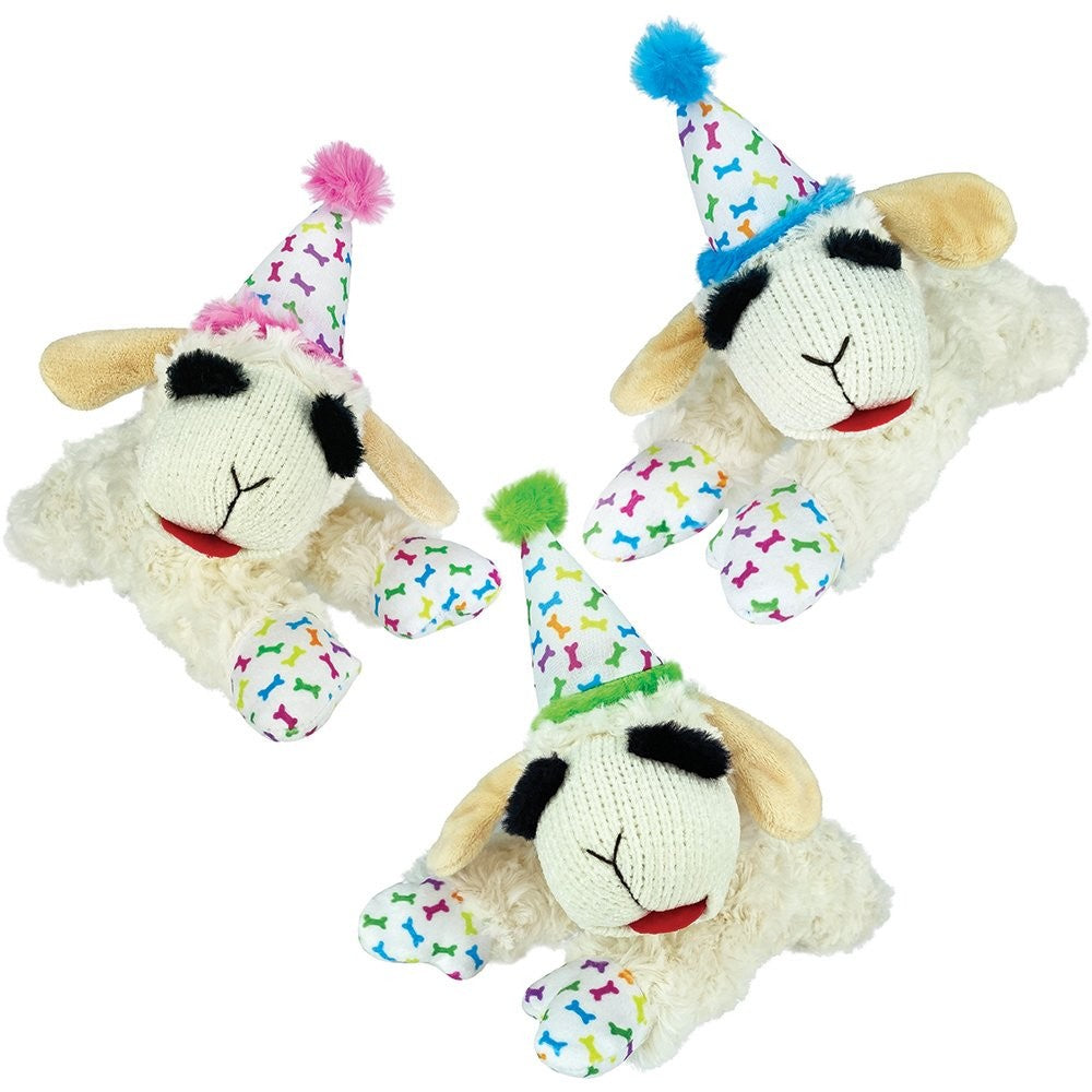 MULTIPET BIRTHDAY LAMB CHOP DOG TOY 26CM