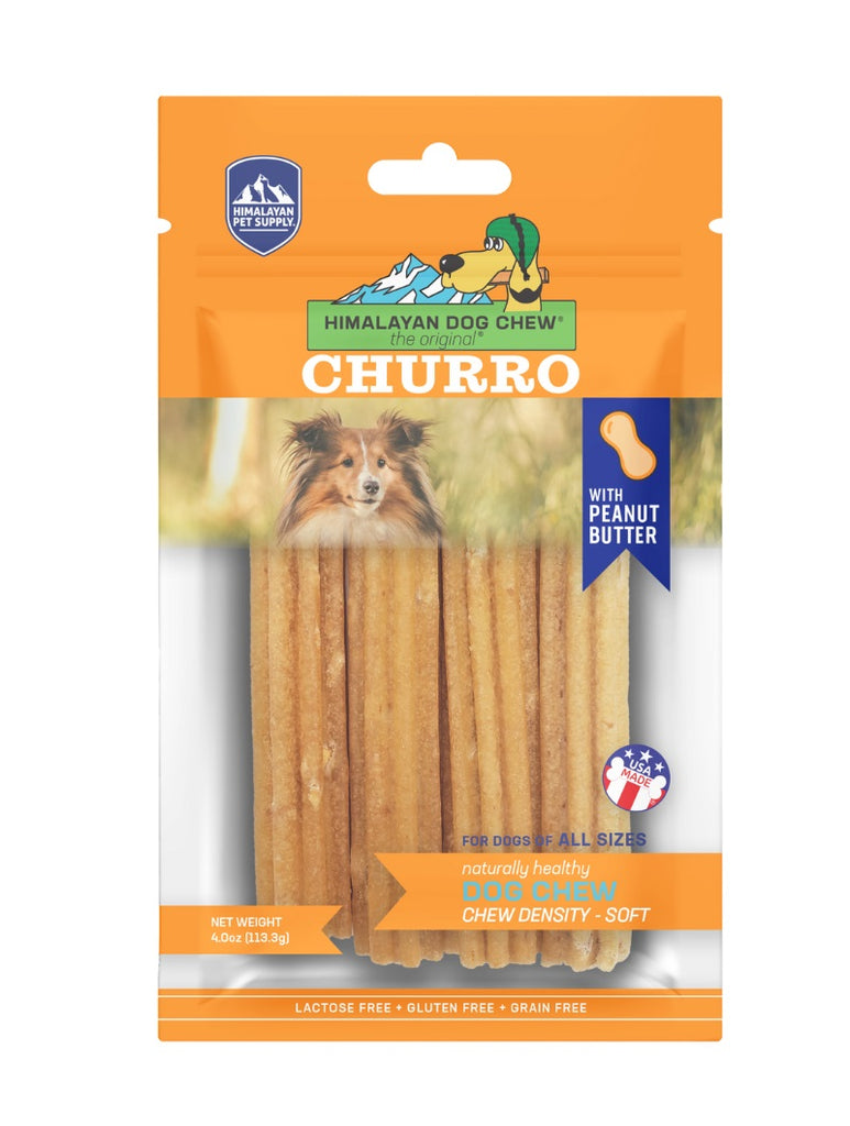 HIMALAYAN CHURRO DOG TREAT PEANUT BUTTER 4PK
