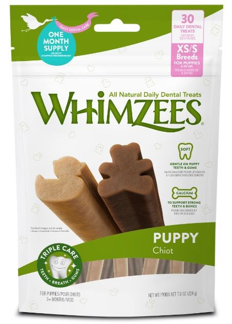 WHIMZEE STIX DOG TREAT PUPPY XS/S BREED 28 PACK