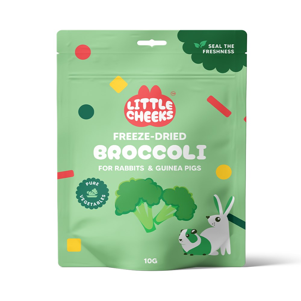 LITTLE CHEEKS FREEZE DRIED BROCCOLI TREAT FOR SMALL ANIMALS 10G