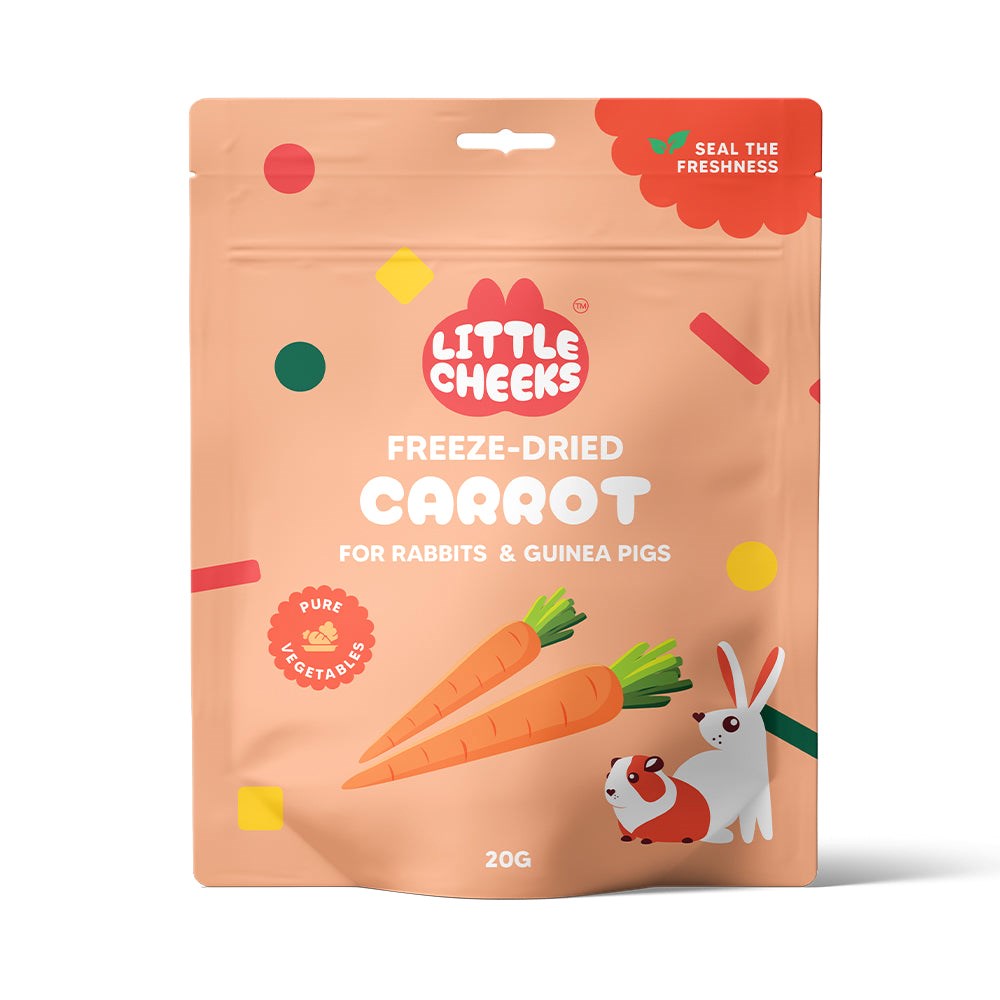 LITTLE CHEEKS FREEZE DRIED CARROT TREAT FOR SMALL ANIMALS 20G