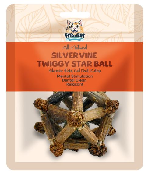 FREECAT SILVERVINE TWIGGY STAR BALL 