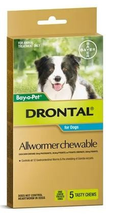 DRONTAL DOG CHEWS 10KG [PKS:5]