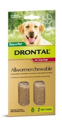 DRONTAL DOG CHEWS 35KG X 2