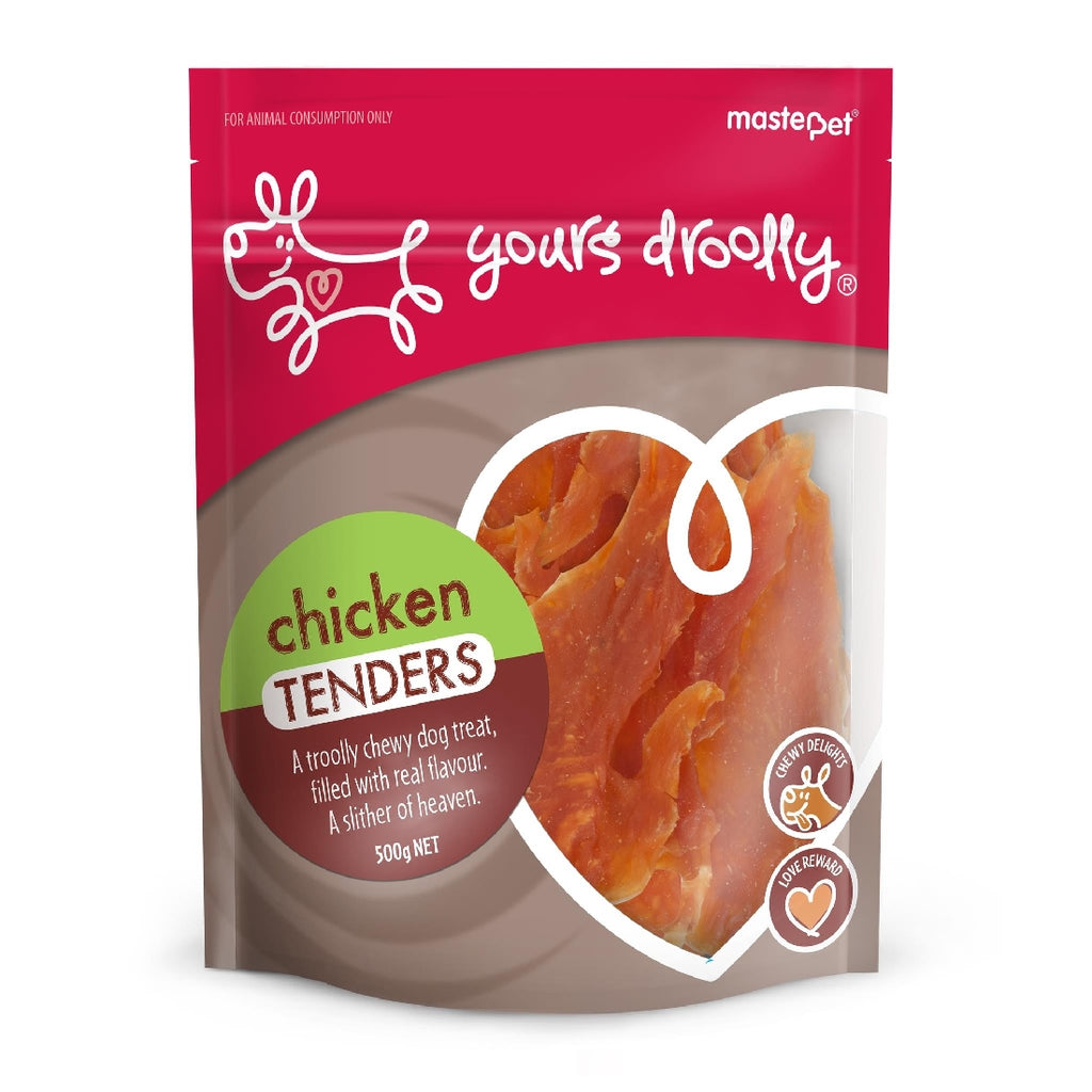 YOURS DROOLY CHICKEN TENDERS DOG TREATS 500G