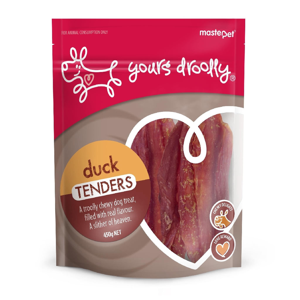 YOURS DROOLY DUCK TENDERS DOG TREATS 450G