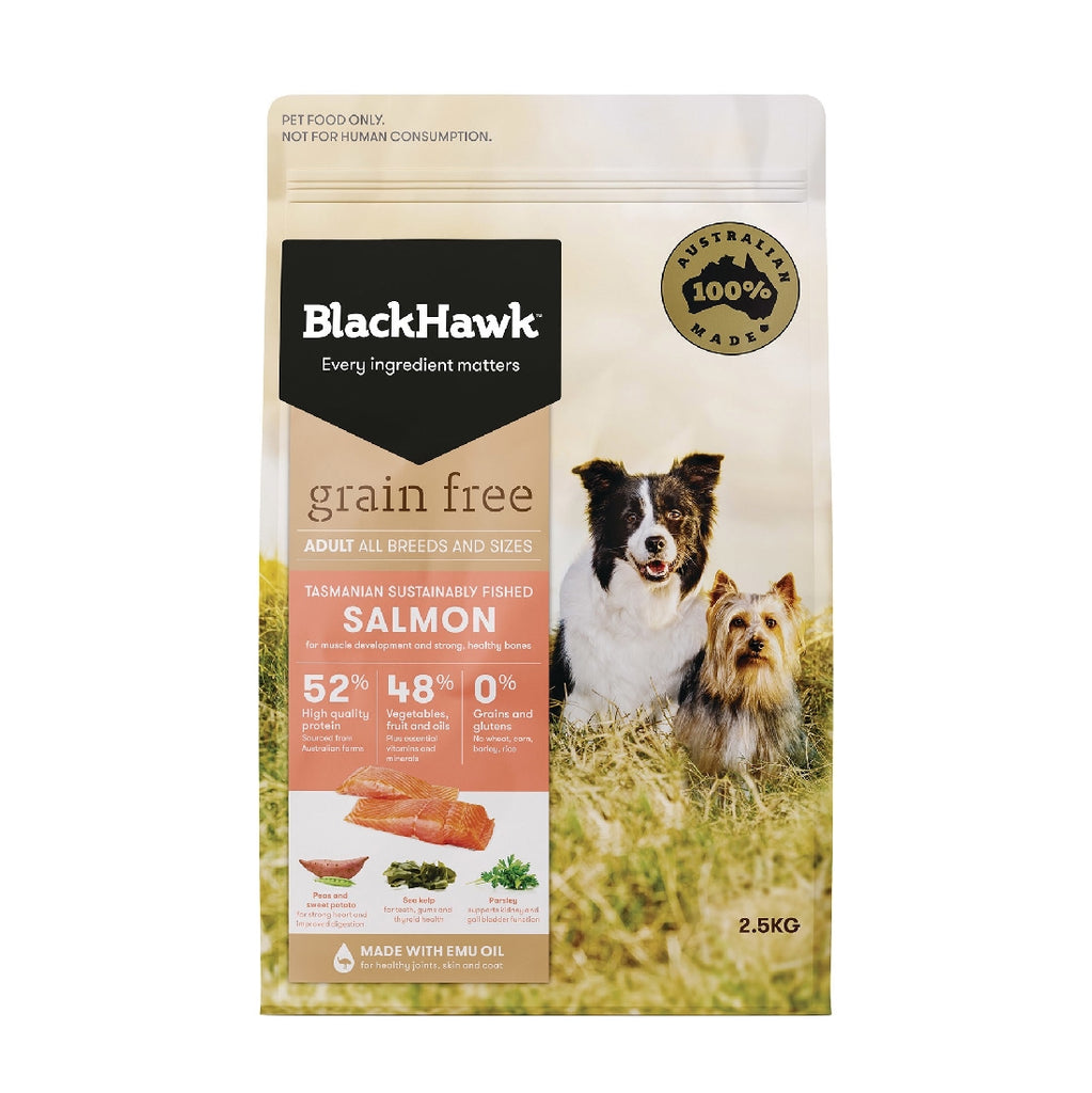 BLACK HAWK DOG SALMON GRAIN FREE 2.5KG