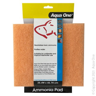 AQUA ONE SELF CUT FILTER PAD AMMONIA