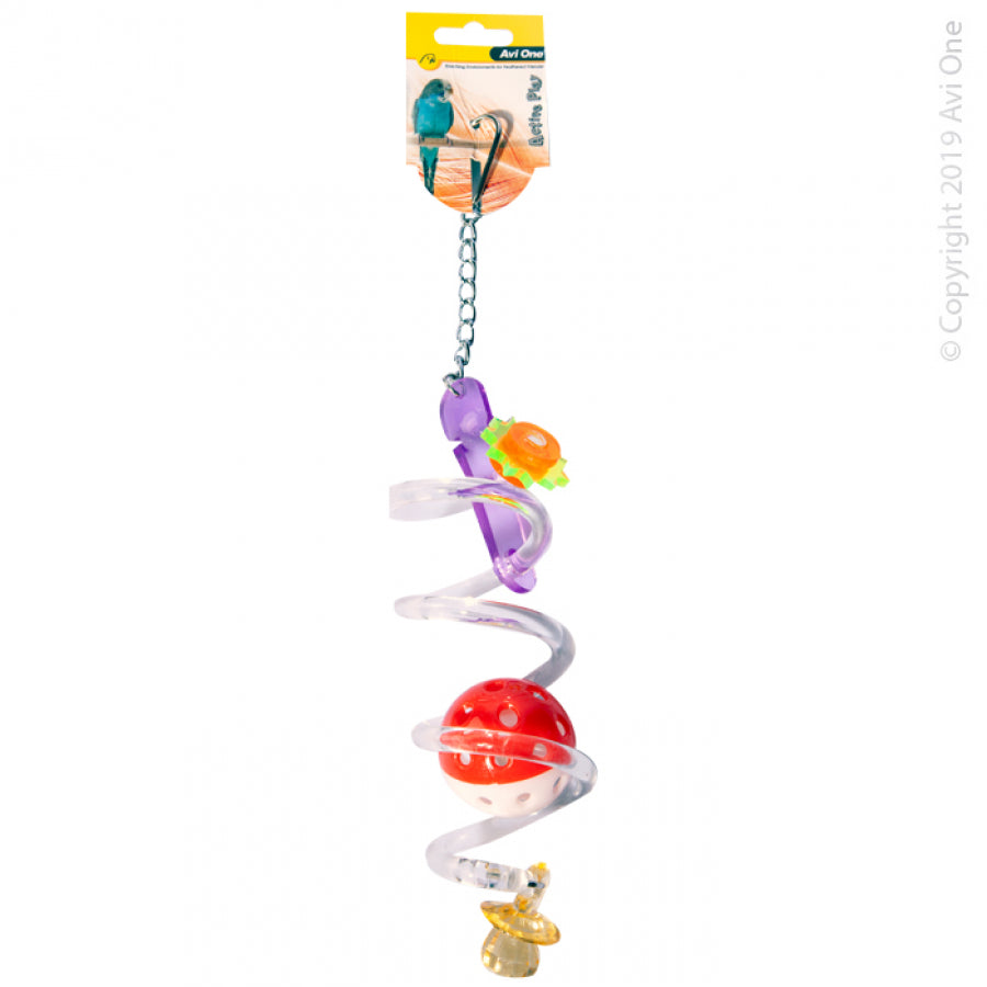 AVI ONE ACRYLIC SPIRAL WITH BALL BIRD TOY